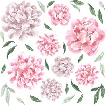Pink Floral Wall Decals