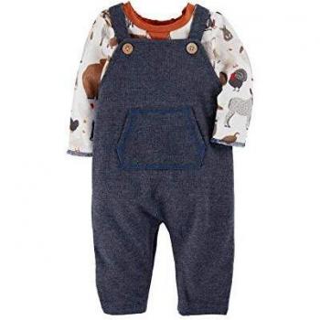 Kids' Mud Pie Animal Overalls – Blue, 9‑12 Months