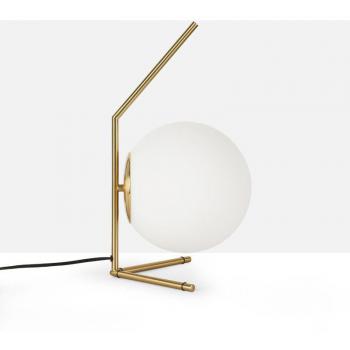 Lámpara de mesa Elisa dorada con cristal opaco 22cm
