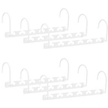 Cintres Pratiques en Métal, Lot de 30, Cintres Magiques pour Optimisation d'Armoire, 26 cm, Blanc