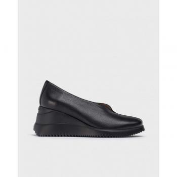 Zapatillas de Piel V‑Negro Wonders 6615