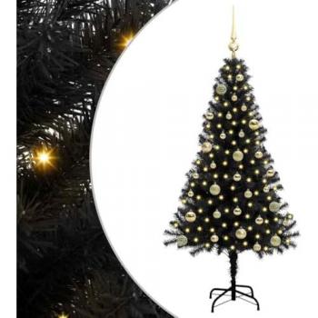 Black 150 cm LED Christmas Tree on PVC Stand – VidaXL