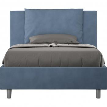 Letto singolo ITYHOME Antea Rete e contenitore, dimensioni 100x200 cm, colore blu