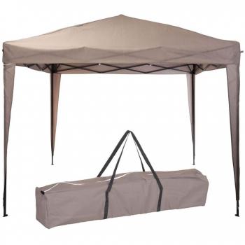 Cenador Plegable Pure Garden & Living de 3x3 metros, Color Marrón