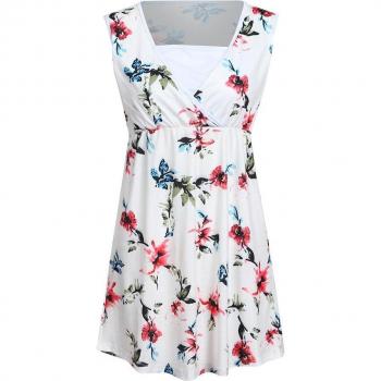 Sleeveless Floral Maternity Top