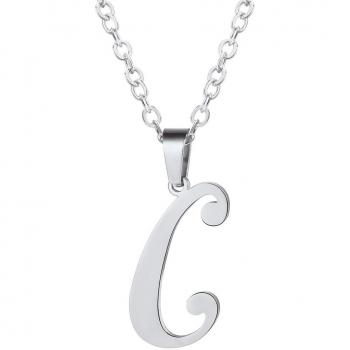 Bijoux Moderne Lettre C en Acier