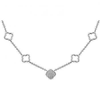 Trèfle en Argent Joaly avec Oxydes de Zirconium