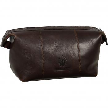 Brown Leather Travel Kit – Leonhard Heyden Roma 26 cm
