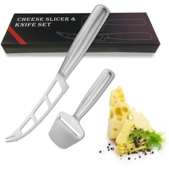 Professionelles Küchenmesser‑Set Emooqi – Kochmesser + Weich‑ & Schnittkäse‑Messer