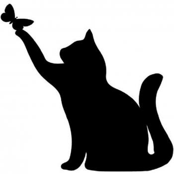 Decorative Black Cat Stake