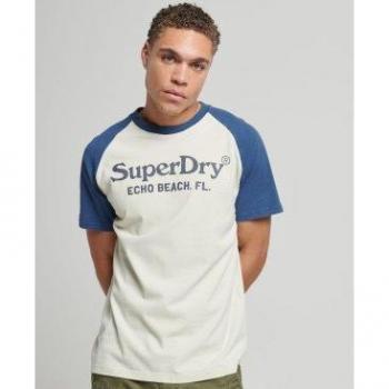 Superdry Men's Vintage Venue Classic T-shirt Skate Blue