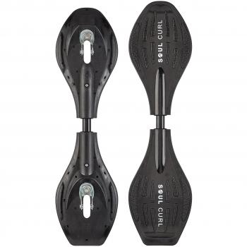 Unisex Soul Curl Waveboard 34 with ABS Caster Wheels – Black