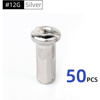 Écrous à Rayons Cuivres Argentés 14G – Lot 50