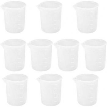 6/10 Silicone Measuring Cups with Non-Stick Stir Tool