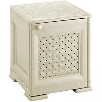 Coffre/Table à cheval Tontarelli 8085563210 – Porte ajourée, couleur crème, plasticomode