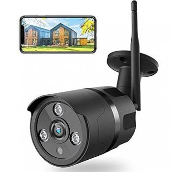 Cámara de Vigilancia Exterior NETVUE, WiFi 1080P, Visión Nocturna, Audio Bidireccional, Compatible con Alexa, Detección de Movimiento