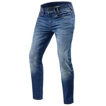 Jean Moto Rev'It! Carlin SK Bleu Moyen Délavé 32