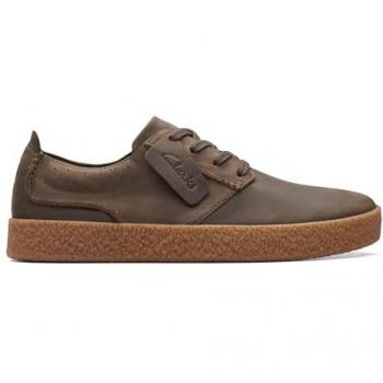 Streethill Dark Olive Leather Trainer – Men's UK 7.5