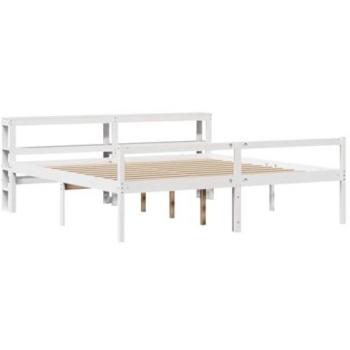 VidaXL Super King Senior Bed with Headboard White 180x200 cm
