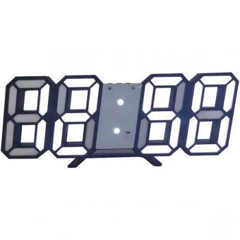 LED 3D Wall Alarm Clock with Dimmable Feature and Snooze Option