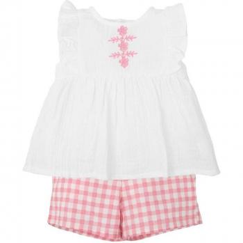 Set Azul Cuadros Vichy Bebé