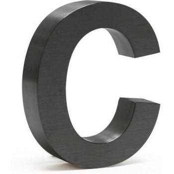 Marquage Numéro Maison B en 3D, Couleur Anthracite, Acier Inoxydable – 15 cm