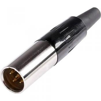 Hicon HI-XMCM5 Mini XLR Plug, Straight 5-Pin