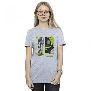 Disney Lightyear Buzz Tech Panel Tee for Women – Grey, L