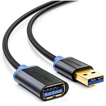 DeleyCON 1m USB 3.0 A-Stecker zu A-Buchse Verlängerungskabel
