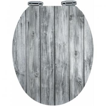 Abattant Planks pour WC 3 Faces – MDF avec Charnières Métalliques