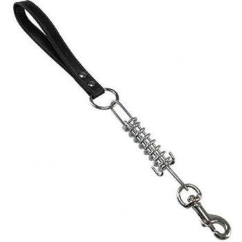 Tirador Metálico con Muelle para Perros Color Negro