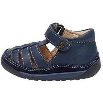 Closed‑Toe Fisherman Leather Sandals – Laguna Blue (Model VL21)