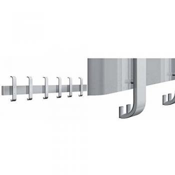 Sicherheits-Wandgarderobe Arosa von Kerkmann mit 3 Alu-Silber-Haken