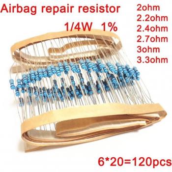 Réparateur d’Airbag – Kit Résistance Métallisée 1/4W, 1 % – 6 Types de Valeur Ω