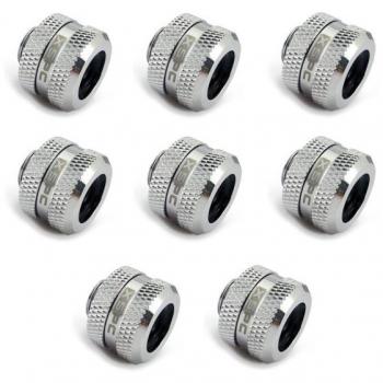 Sellos triple XSPC G1/4 a 14 mm, acabado cromado – Kit de 8 piezas