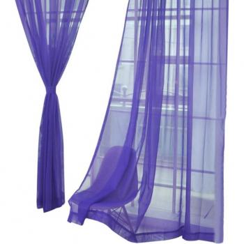 1PC Home Decoration Transparent Window Screen Curtains 100x200cm