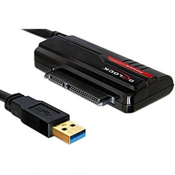 DeLOCK USB 3.0/SATA Converter (USB 3.0 M 22-pin SATA I/II FM Negro adaptador de cable