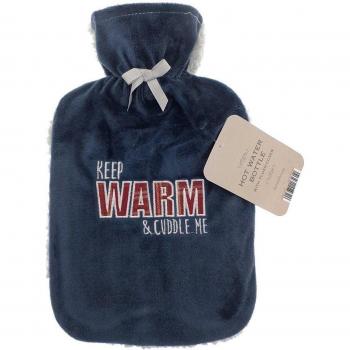 Navy 1L Keep Warm Hot Water Bottle