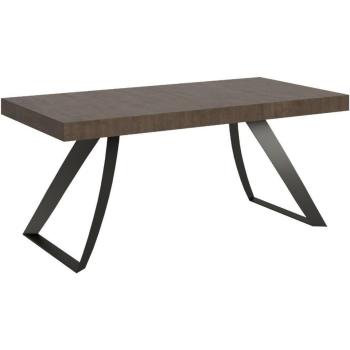 Mesa Volta 180 cm en Acabado Nogal y Patas Antracita