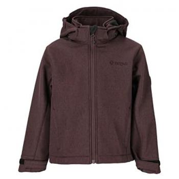 ZigZag Kinder Softshelljacke MANONE MELANGE WASSERDICHT 4241 Fudge Größe 116