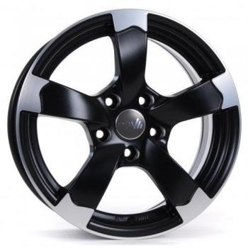 DBV Torino II Alufelgen 7x16 schwarz matt poliert 4x100 ET35 63,3