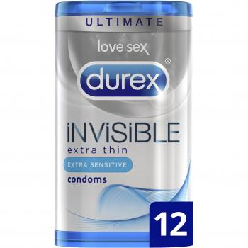 Durex Invisible Extra Sensitive 12 Pack Condoms