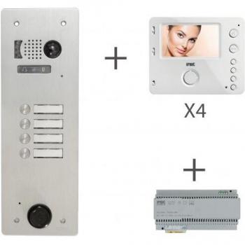 Kit visiophone rangée unique, 4 écrans – Urmet Collectif