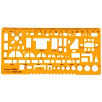 4-Pack Yellow Geometric Stencil Rulers