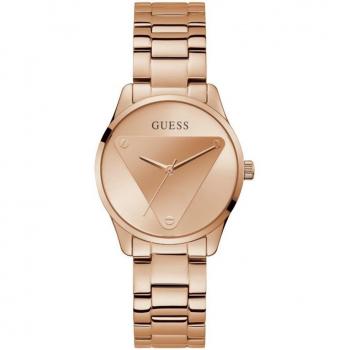 Guess Emblem Rosegold Watch, Stylish Design, Brown Female, ONE SIZE