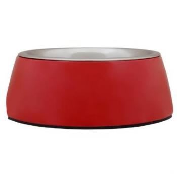 Comedero y Bebedero para Perros de Melamina Inoxidable Freedog en Rojo