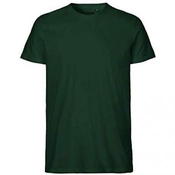Neutral Bio-Herren-T-Shirt, Rundhalsausschnitt, Flaschengrün, XL