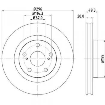 Disco Freno HELLA 8DD 355 118-561 Pro Series