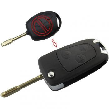 Okeytech Modified Flip Key Fob Case for Ford Focus Mondeo Fiesta C-MAX Fusion Transit KA FO21/HU101