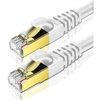 KASIMO 5 m Cat 8 Ethernet‑Kabel – 40 Gbps, Vergoldete RJ45‑Ports, Weiß
